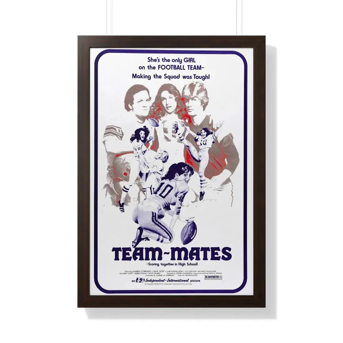 TEAM-MATES 1978 - Framed Movie Poster 20" x 30" Walnut - The Sticker Space