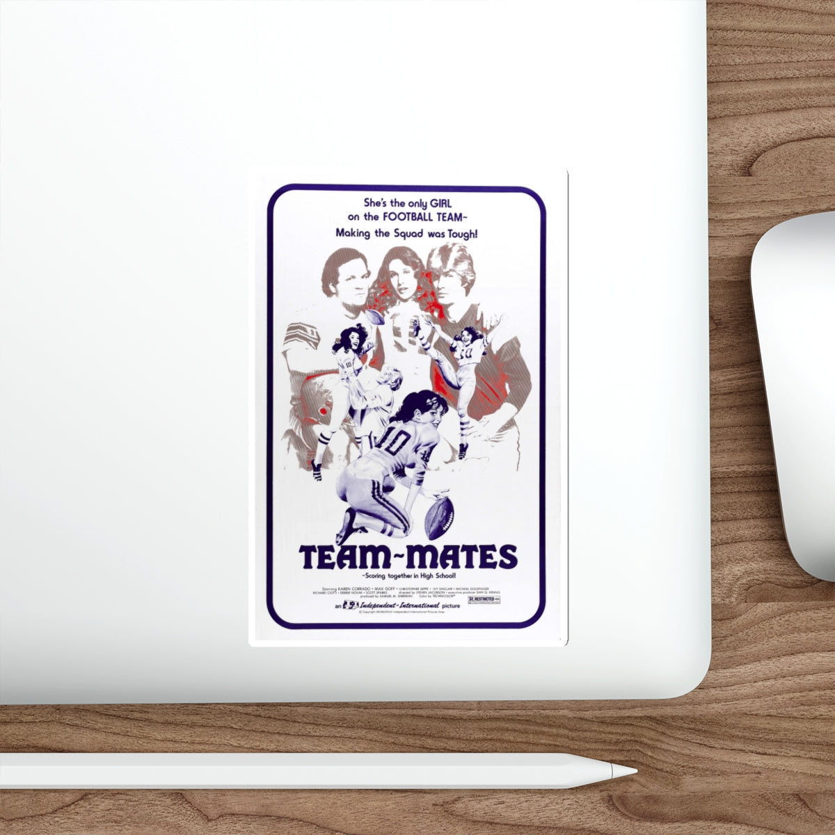 TEAM-MATES 1978 Movie Poster STICKER Vinyl Die-Cut Decal-The Sticker Space