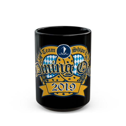 Team Ships Dining Out 2019 (U.S. Navy) Black Coffee Mug-15oz-The Sticker Space