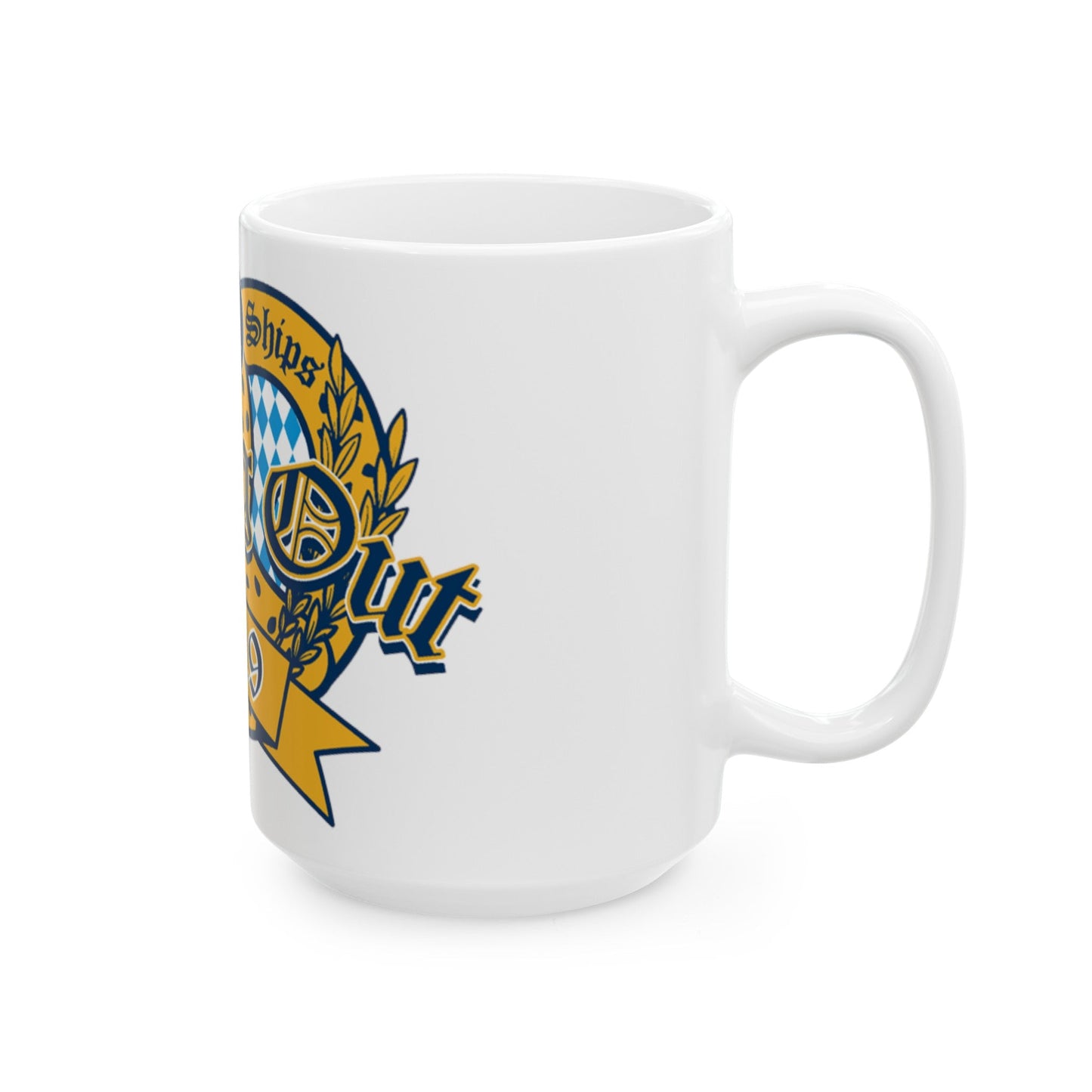 Team Ships Dining Out 2019 (U.S. Navy) White Coffee Mug-The Sticker Space