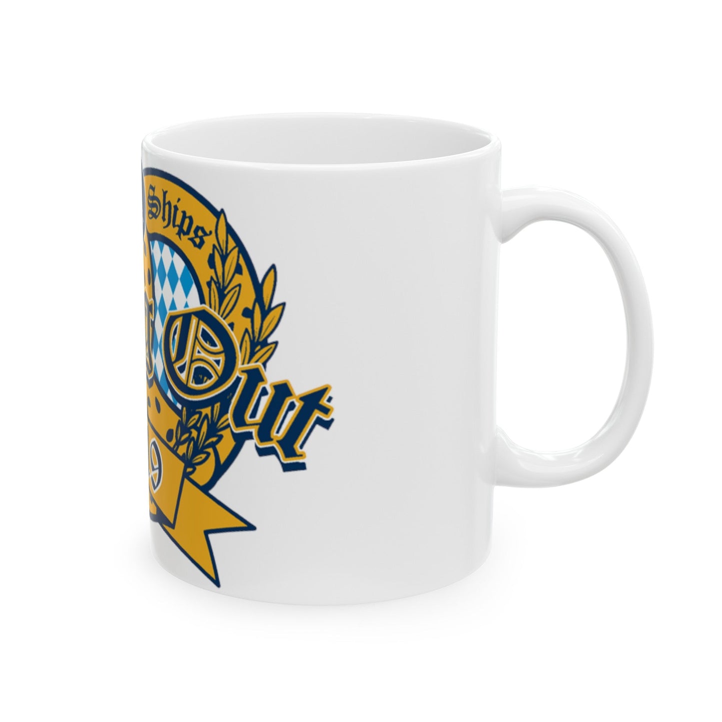 Team Ships Dining Out 2019 (U.S. Navy) White Coffee Mug-The Sticker Space