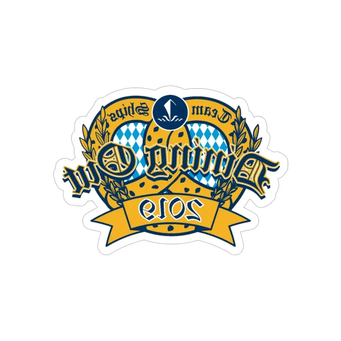 Team Ships Dining Out 2019 (U.S. Navy) REVERSE PRINT Transparent Die-Cut STICKER 2 Inch Die-Cut Transparent - The Sticker Space