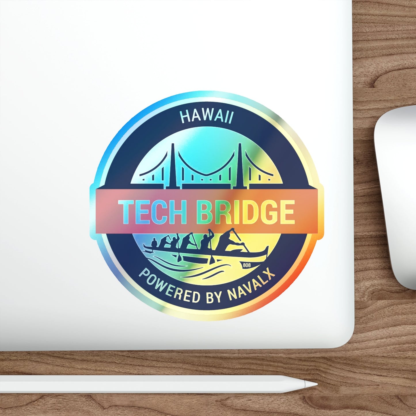 Tech Bridge Hawaii (U.S. Navy) Holographic STICKER Die-Cut Vinyl Decal-The Sticker Space