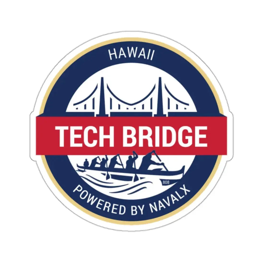 Tech Bridge Hawaii (U.S. Navy) STICKER Vinyl Kiss-Cut Decal 2 Inch White - The Sticker Space