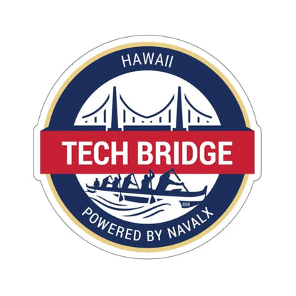 Tech Bridge Hawaii (U.S. Navy) STICKER Vinyl Kiss-Cut Decal 4 Inch White - The Sticker Space