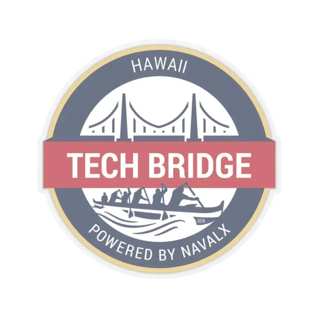 Tech Bridge Hawaii (U.S. Navy) STICKER Vinyl Kiss-Cut Decal 6 Inch Transparent - The Sticker Space
