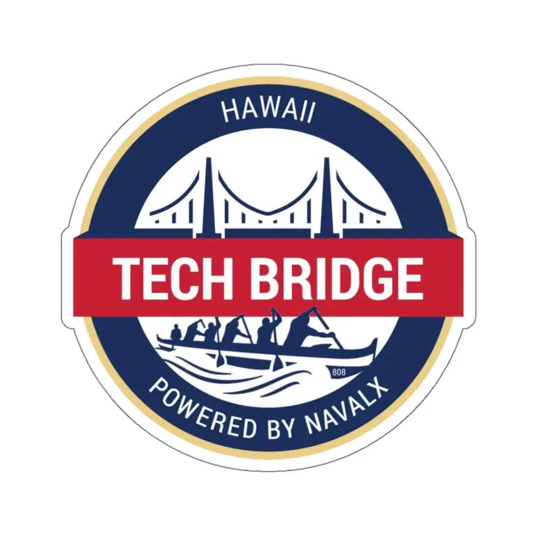 Tech Bridge Hawaii (U.S. Navy) STICKER Vinyl Kiss-Cut Decal 6 Inch White - The Sticker Space