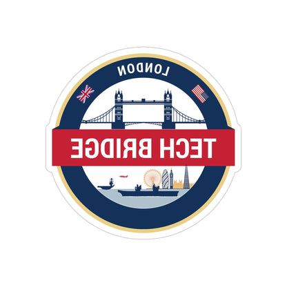 Tech Bridge London (U.S. Navy) REVERSE PRINT Transparent STICKER-6 Inch-The Sticker Space