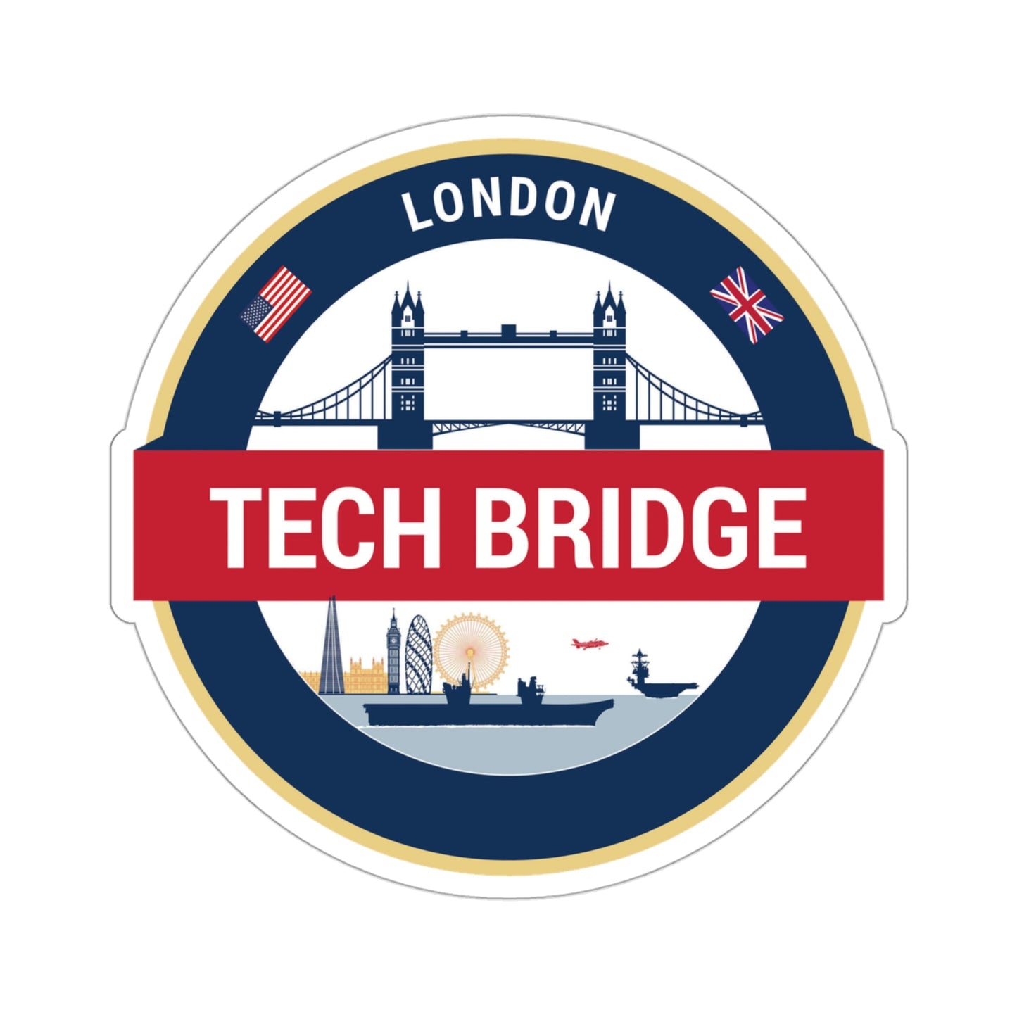 Tech Bridge London (U.S. Navy) STICKER Vinyl Die-Cut Decal-3 Inch-The Sticker Space