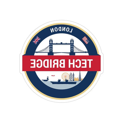 Tech Bridge London (U.S. Navy) REVERSE PRINT Transparent Die-Cut STICKER 6 Inch Die-Cut Transparent - The Sticker Space