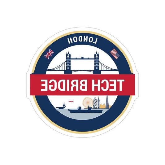 Tech Bridge London (U.S. Navy) REVERSE PRINT Transparent Die-Cut STICKER 6 Inch Die-Cut Transparent - The Sticker Space