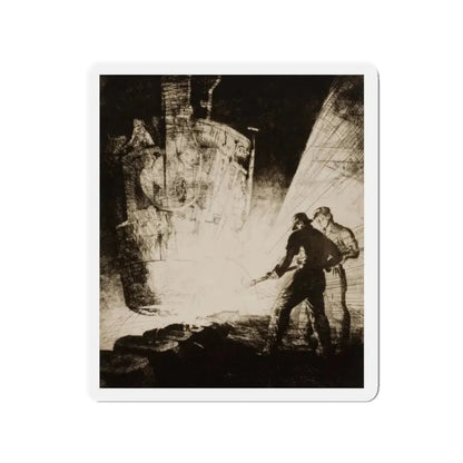 Teeming Ingots, 1935 (Magazine Illustration) Refrigerator Magnet 2 Inch Die-Cut - The Sticker Space