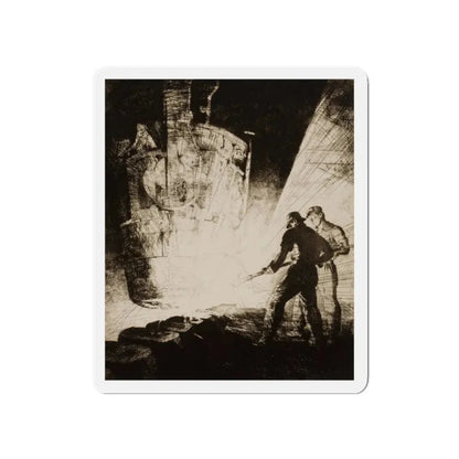 Teeming Ingots, 1935 (Magazine Illustration) Refrigerator Magnet 3 Inch Die-Cut - The Sticker Space