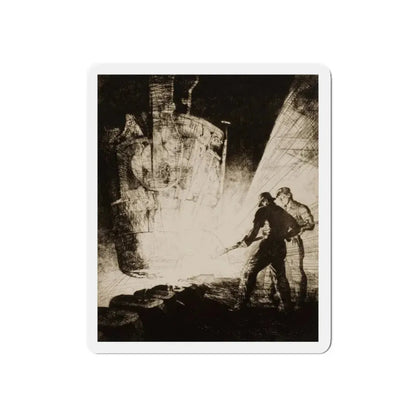 Teeming Ingots, 1935 (Magazine Illustration) Refrigerator Magnet 4 Inch Die-Cut - The Sticker Space