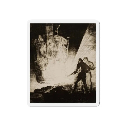 Teeming Ingots, 1935 (Magazine Illustration) Refrigerator Magnet 5 Inch Die-Cut - The Sticker Space