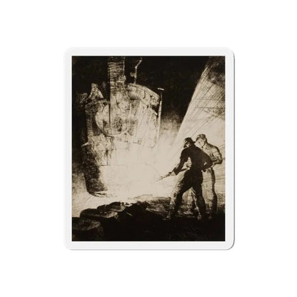 Teeming Ingots, 1935 (Magazine Illustration) Refrigerator Magnet 6 Inch Die-Cut - The Sticker Space
