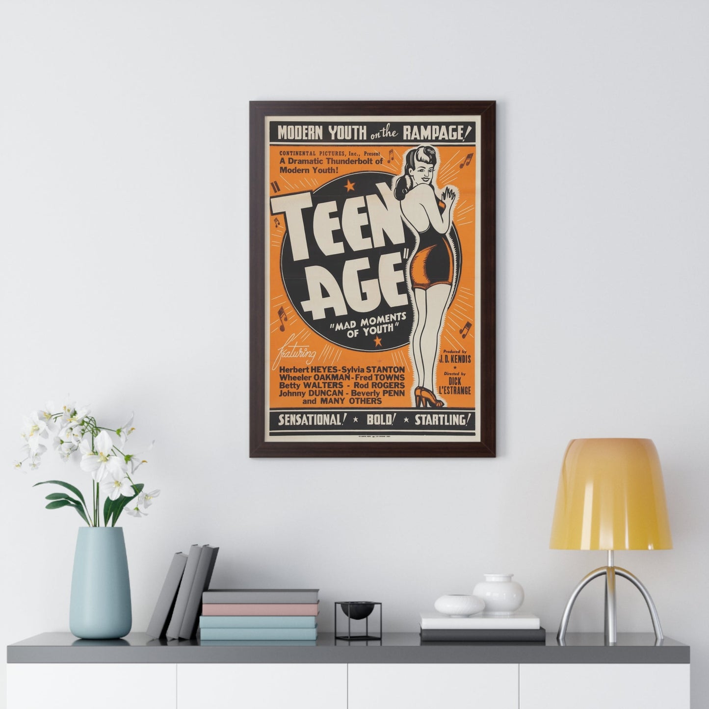 TEEN AGE 1943 - Framed Movie Poster-The Sticker Space