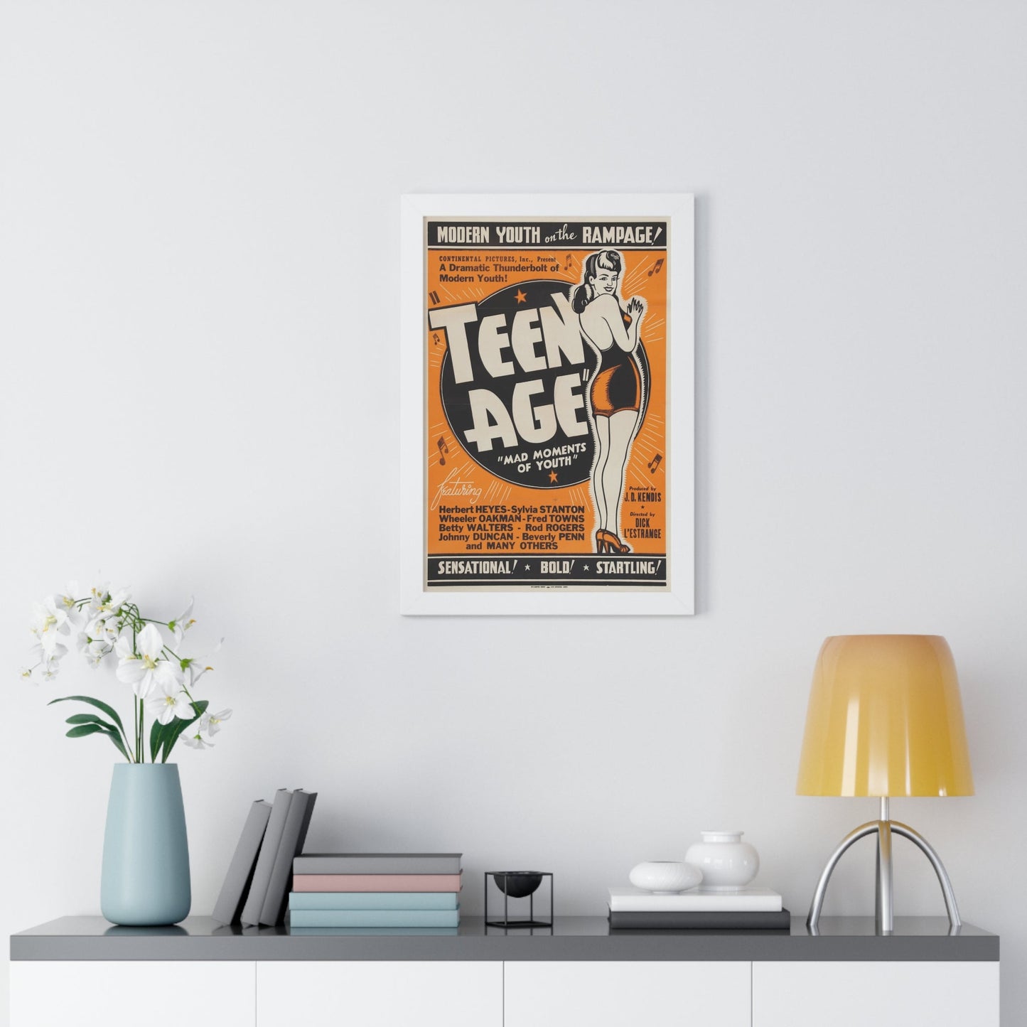 TEEN AGE 1943 - Framed Movie Poster-The Sticker Space