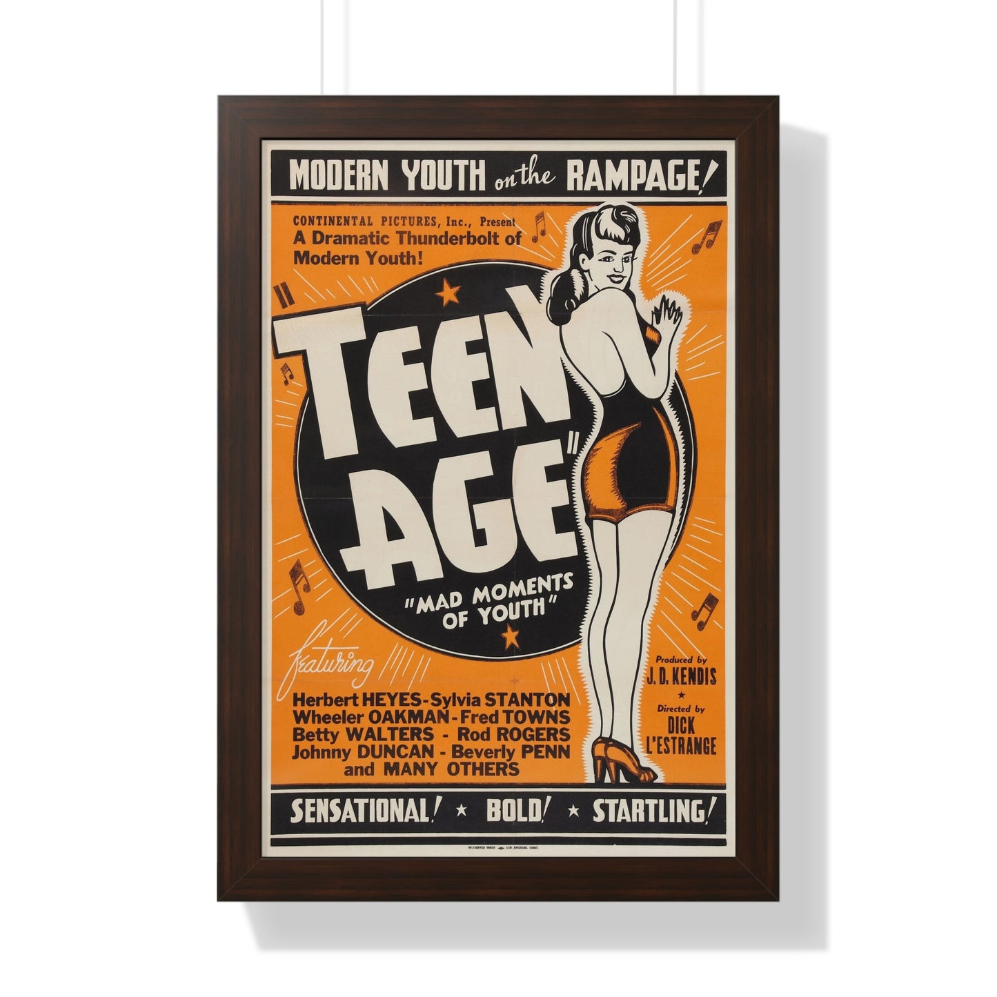 TEEN AGE 1943 - Framed Movie Poster-16″ x 24″-The Sticker Space