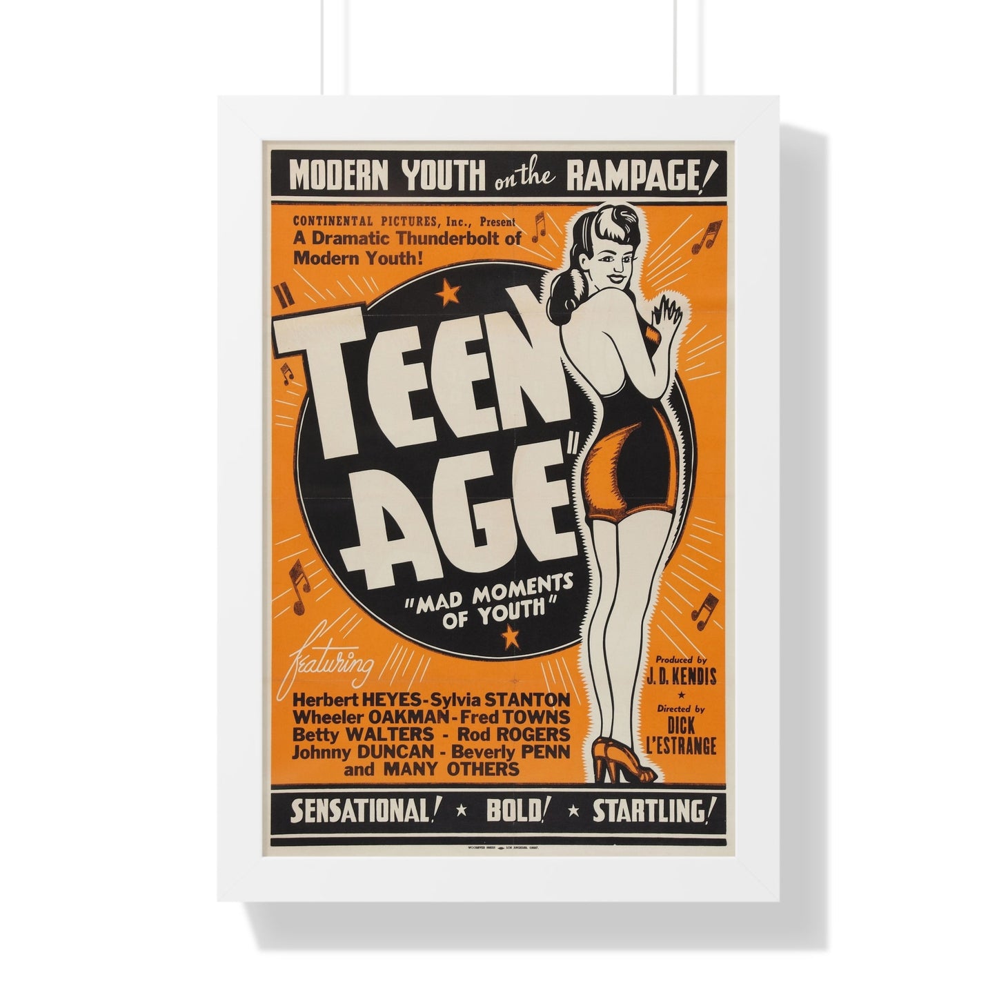 TEEN AGE 1943 - Framed Movie Poster-16″ x 24″-The Sticker Space