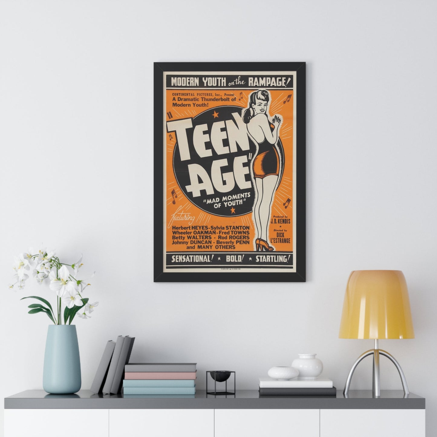 TEEN AGE 1943 - Framed Movie Poster-The Sticker Space