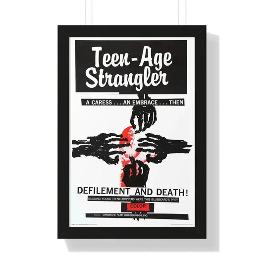 TEEN-AGE STRANGLER 1964 - Framed Movie Poster 16″ x 24″ Black - The Sticker Space