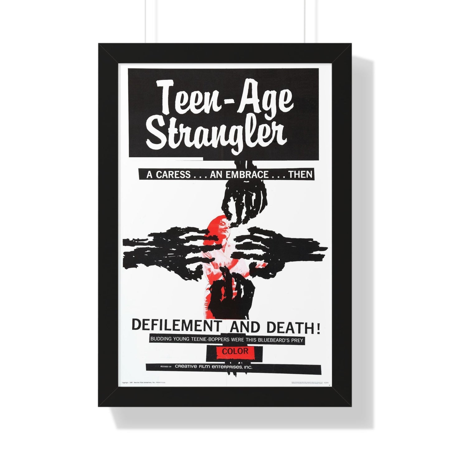 TEEN-AGE STRANGLER 1964 - Framed Movie Poster-16″ x 24″-The Sticker Space