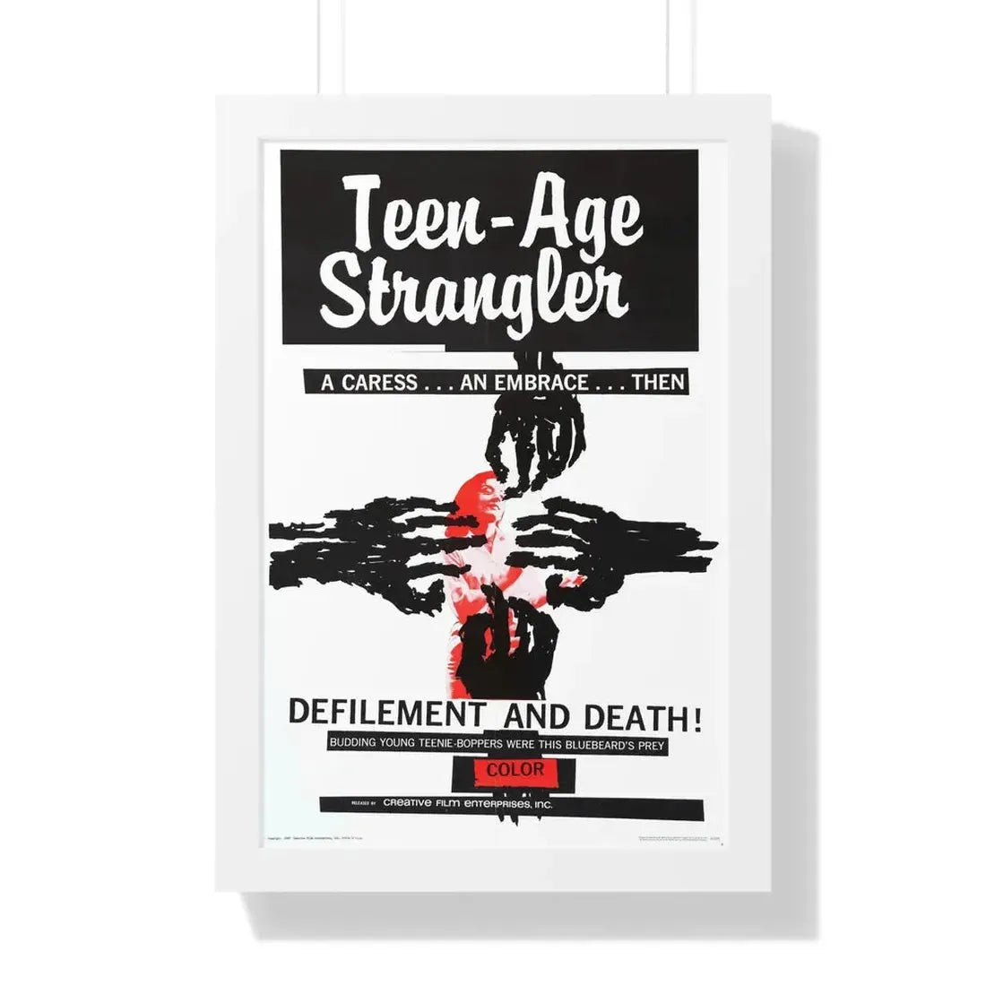 TEEN-AGE STRANGLER 1964 - Framed Movie Poster 16″ x 24″ White - The Sticker Space