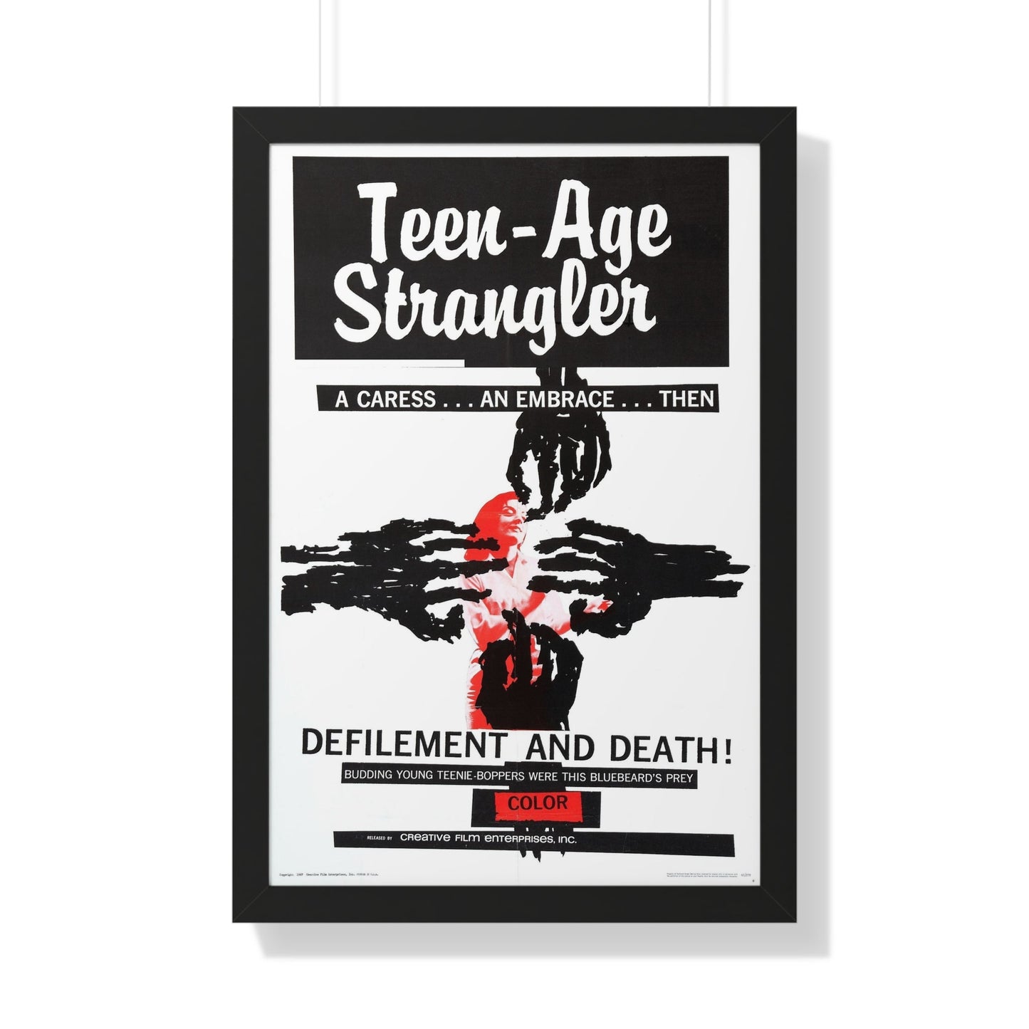 TEEN-AGE STRANGLER 1964 - Framed Movie Poster-20" x 30"-The Sticker Space