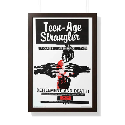 TEEN-AGE STRANGLER 1964 - Framed Movie Poster 20" x 30" Walnut - The Sticker Space