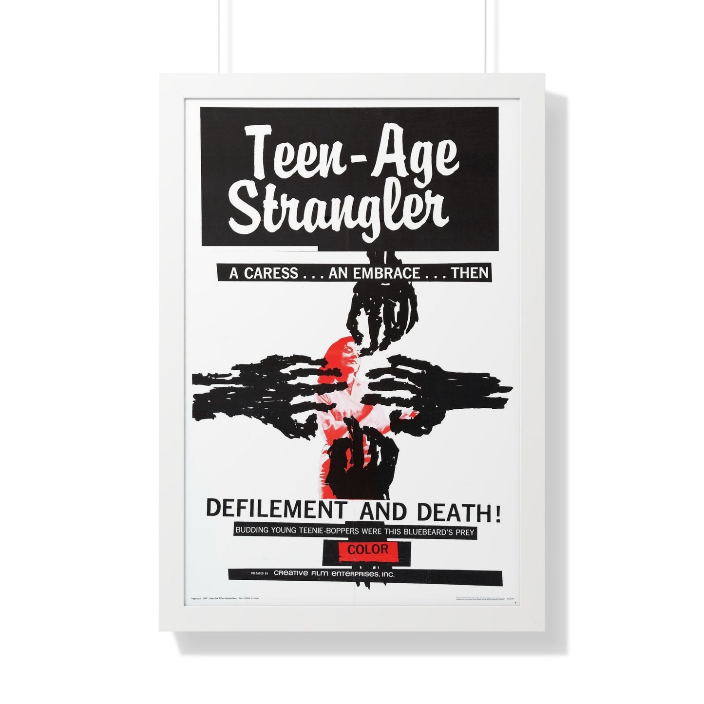 TEEN-AGE STRANGLER 1964 - Framed Movie Poster-20" x 30"-The Sticker Space