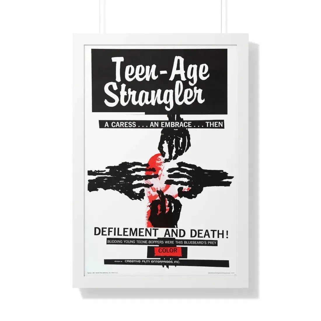 TEEN-AGE STRANGLER 1964 - Framed Movie Poster 20" x 30" White - The Sticker Space