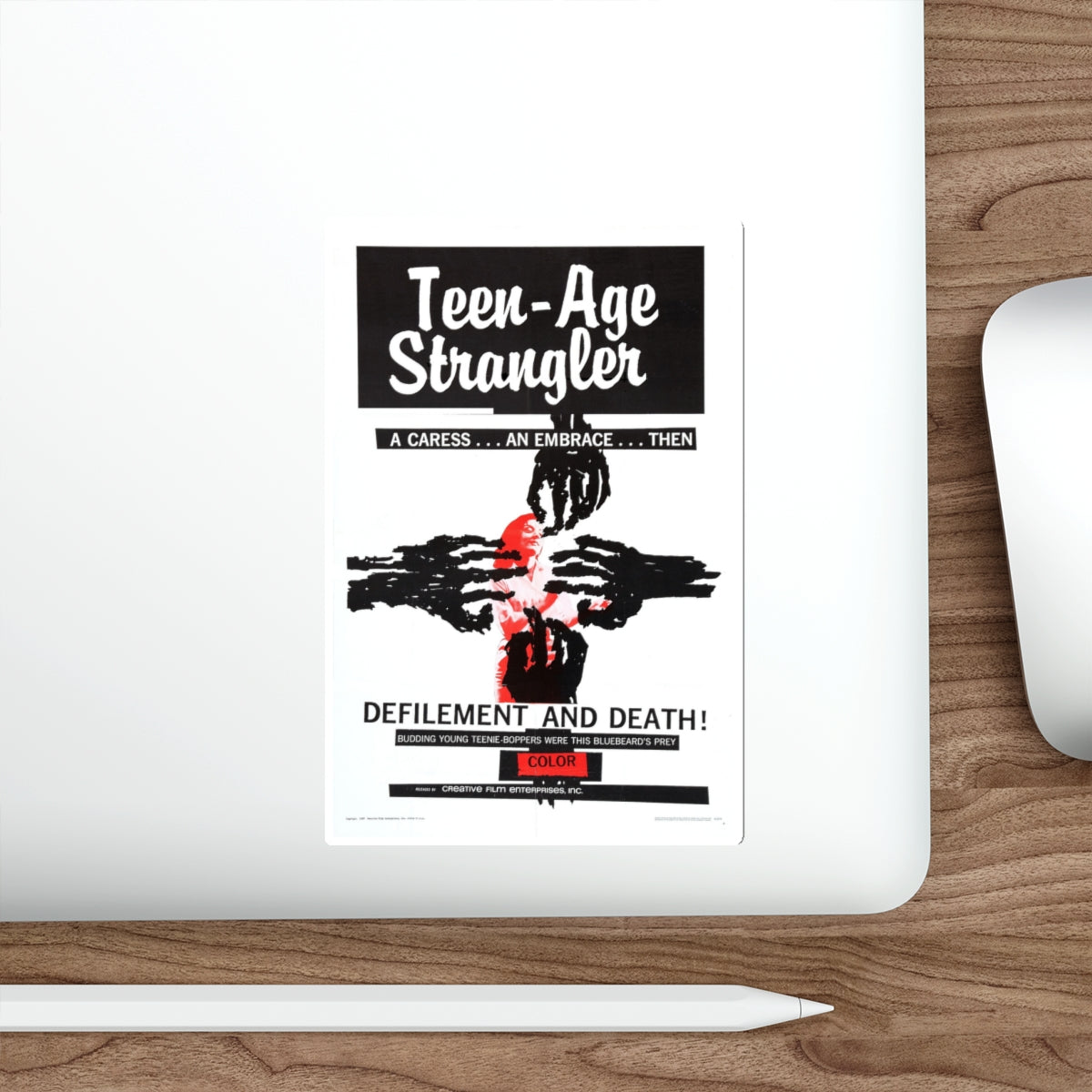 TEEN-AGE STRANGLER 1964 Movie Poster STICKER Vinyl Die-Cut Decal-The Sticker Space