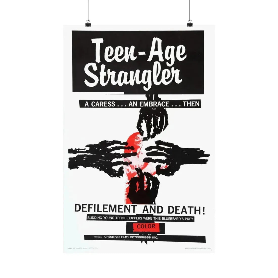 TEEN-AGE STRANGLER 1964 - Paper Movie Poster 20″ x 30″ Matte - The Sticker Space