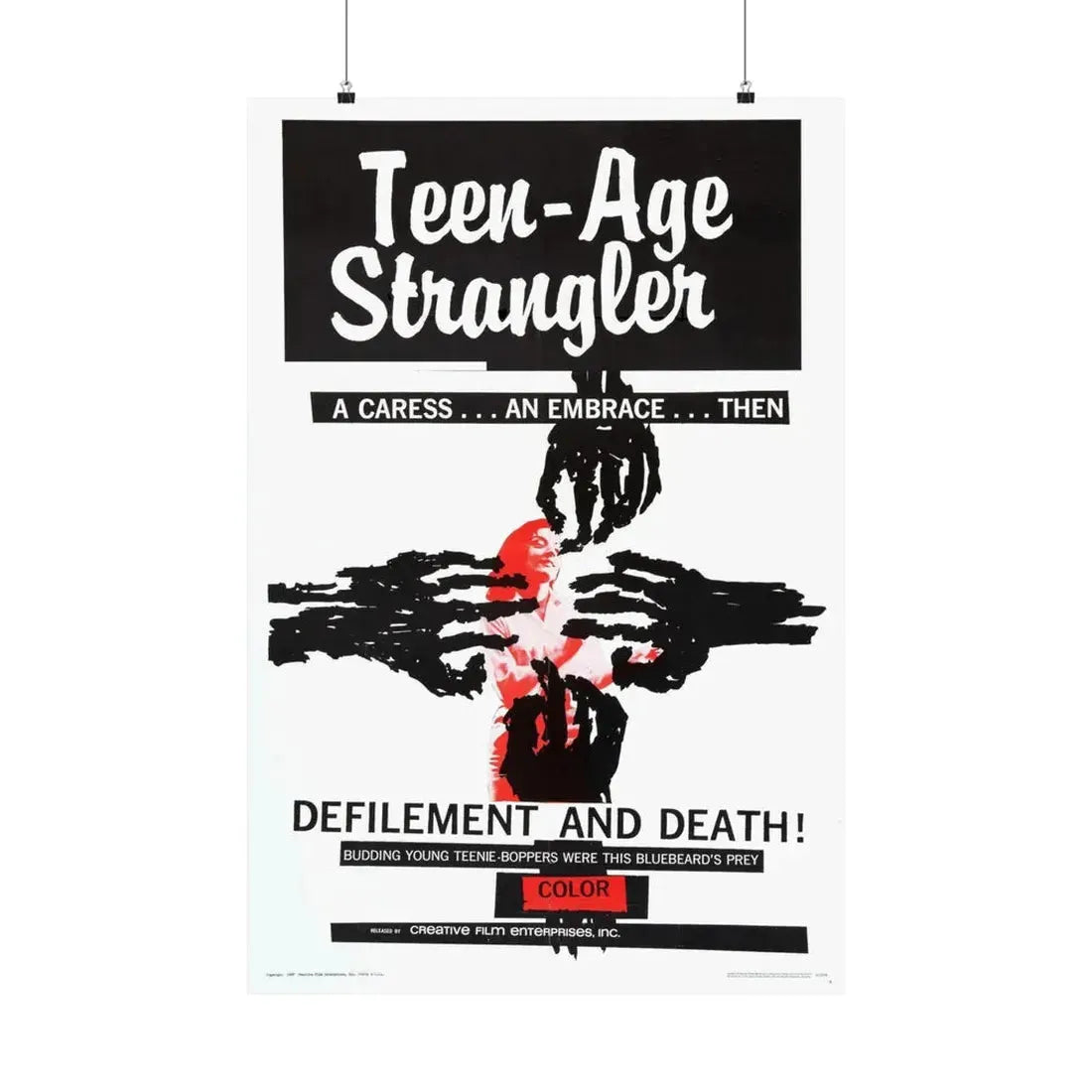 TEEN-AGE STRANGLER 1964 - Paper Movie Poster 24″ x 36″ Matte - The Sticker Space