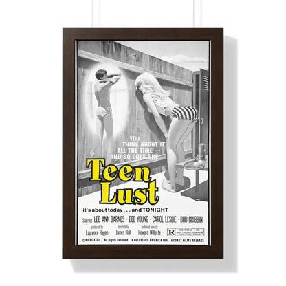 TEEN LUST (HIGH SCHOOL TEASERS) 1978 - Framed Movie Poster 16″ x 24″ Walnut - The Sticker Space