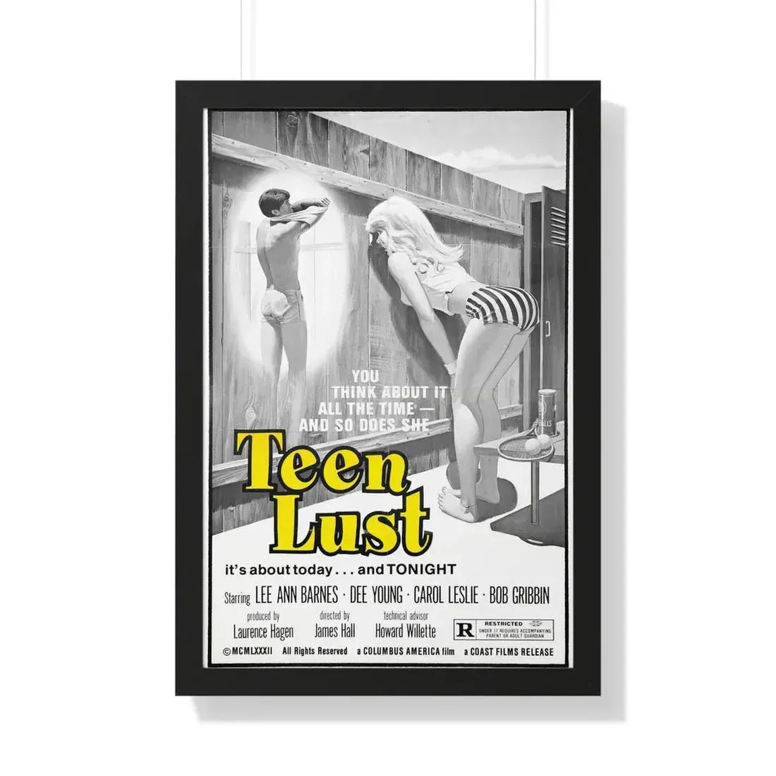 TEEN LUST (HIGH SCHOOL TEASERS) 1978 - Framed Movie Poster 20" x 30" Black - The Sticker Space