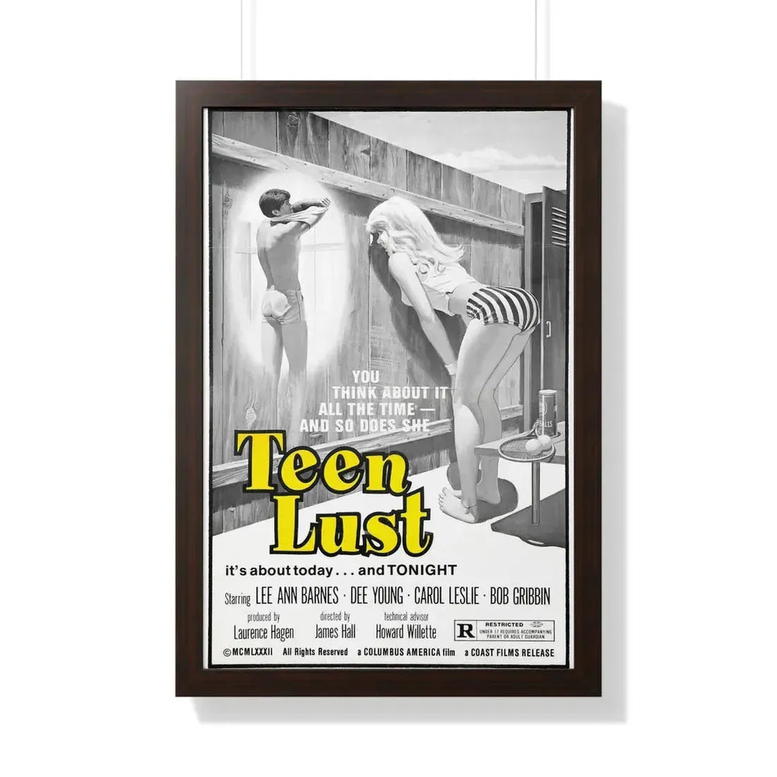 TEEN LUST (HIGH SCHOOL TEASERS) 1978 - Framed Movie Poster 20" x 30" Walnut - The Sticker Space