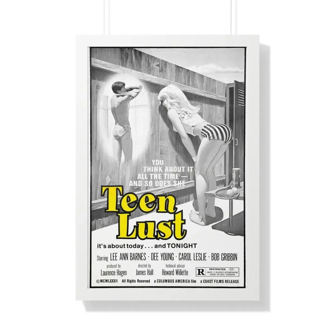 TEEN LUST (HIGH SCHOOL TEASERS) 1978 - Framed Movie Poster 20" x 30" White - The Sticker Space