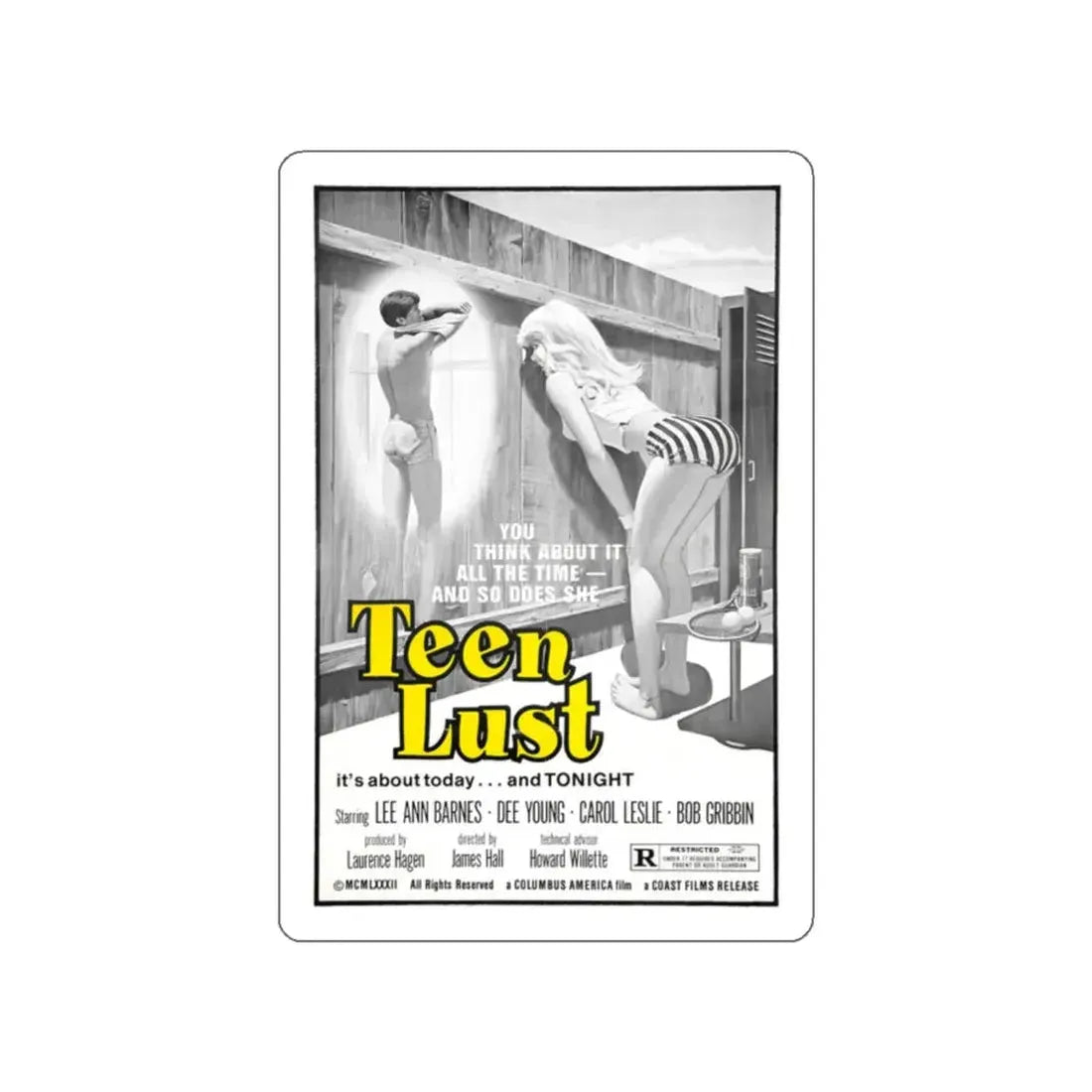 TEEN LUST (HIGH SCHOOL TEASERS) 1978 Movie Poster STICKER Vinyl Die-Cut Decal 2 Inch - The Sticker Space