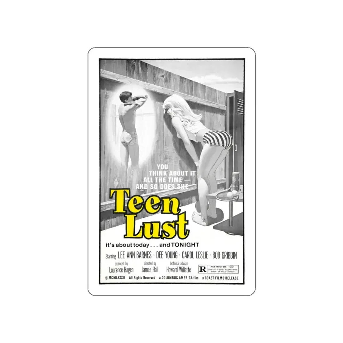 TEEN LUST (HIGH SCHOOL TEASERS) 1978 Movie Poster STICKER Vinyl Die-Cut Decal 4 Inch - The Sticker Space