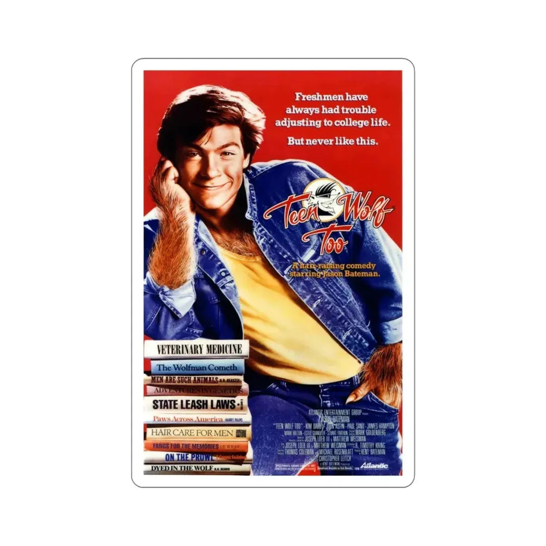 Teen Wolf Too 1987 Movie Poster STICKER Vinyl Die-Cut Decal 5 Inch - The Sticker Space