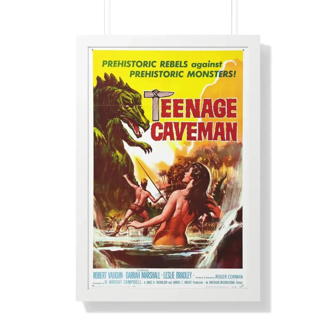 TEENAGE CAVEMAN 1958 - Framed Movie Poster 20" x 30" White - The Sticker Space