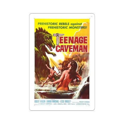 TEENAGE CAVEMAN 1958 Movie Poster - STICKER Vinyl Kiss-Cut Decal 6 Inch White - The Sticker Space