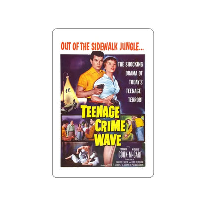 TEENAGE CRIME WAVE 1955 Movie Poster STICKER Vinyl Die-Cut Decal 2 Inch - The Sticker Space