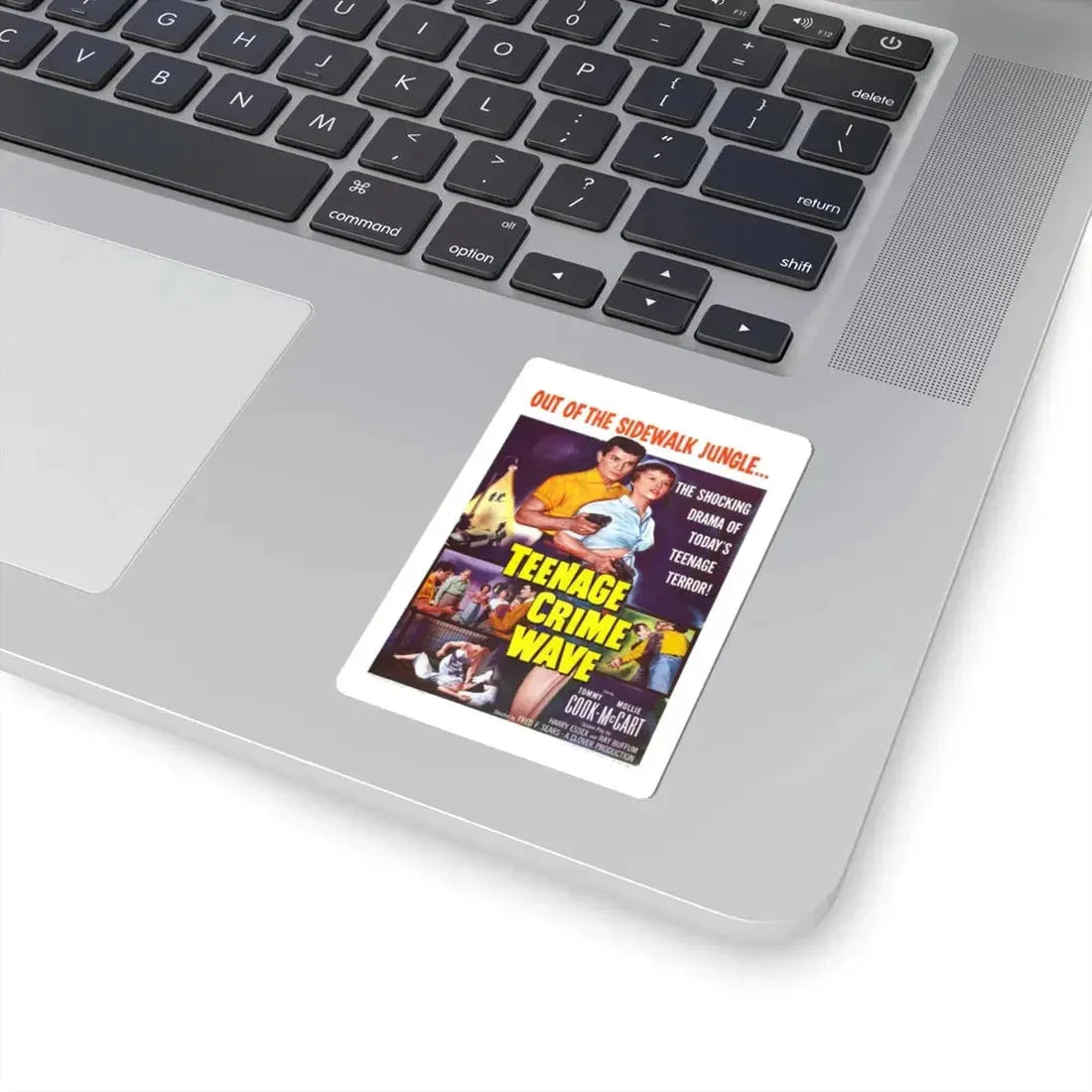 TEENAGE CRIME WAVE 1955 Movie Poster - STICKER Vinyl Kiss-Cut Decal - The Sticker Space