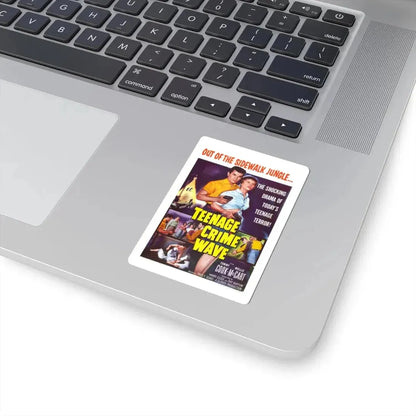 TEENAGE CRIME WAVE 1955 Movie Poster - STICKER Vinyl Kiss-Cut Decal - The Sticker Space