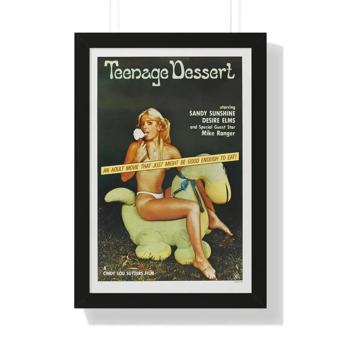 TEENAGE DESSERT 1976 - Framed Movie Poster 16″ x 24″ Black - The Sticker Space