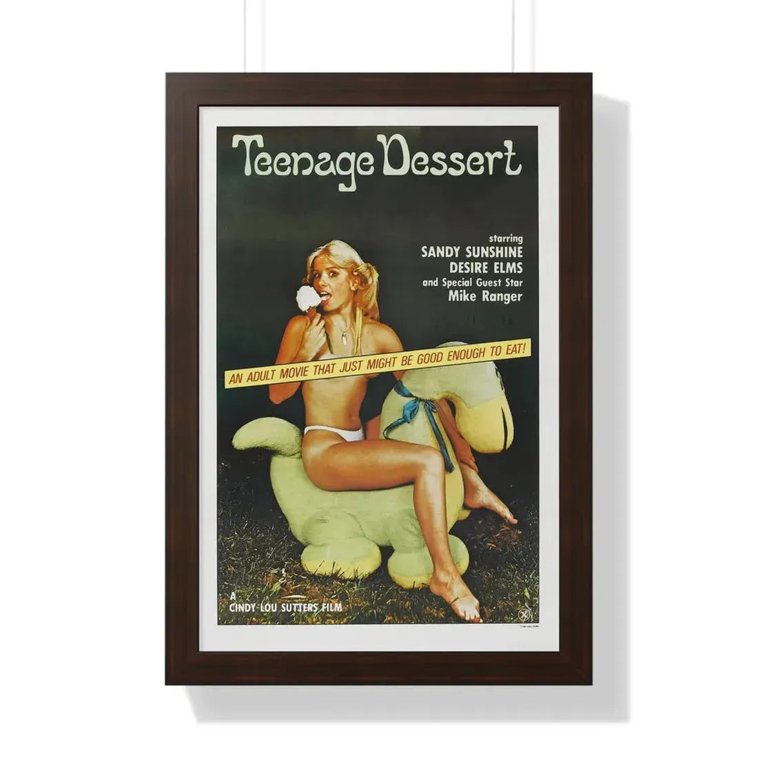 TEENAGE DESSERT 1976 - Framed Movie Poster 16″ x 24″ Walnut - The Sticker Space