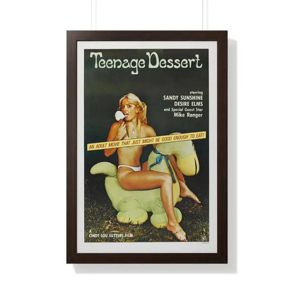 TEENAGE DESSERT 1976 - Framed Movie Poster 20" x 30" Walnut - The Sticker Space